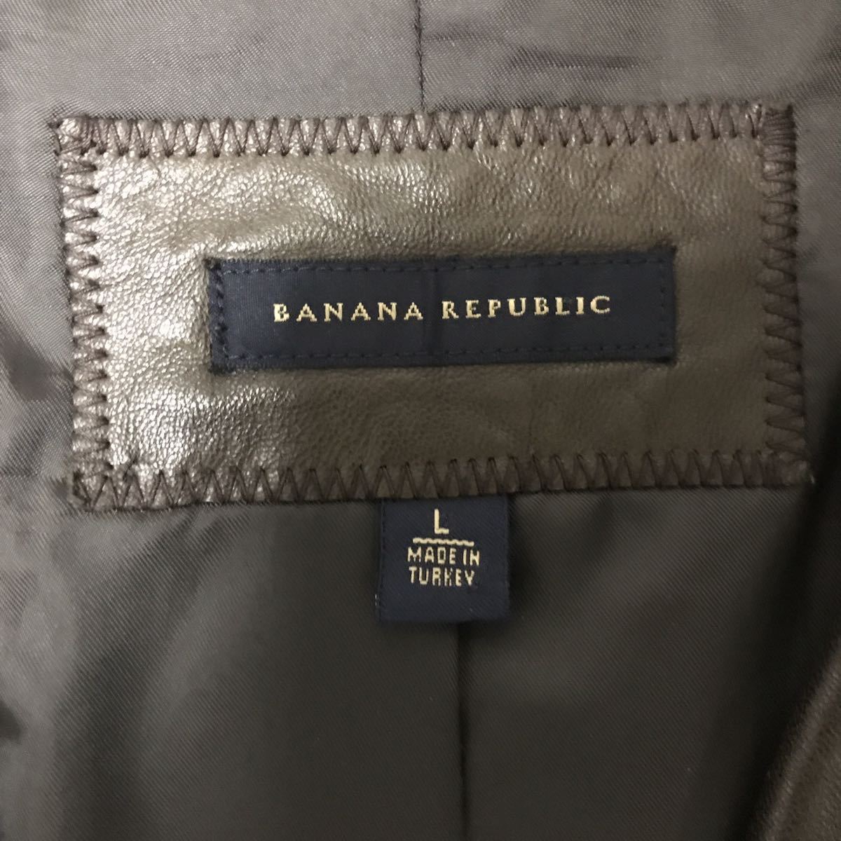 BANANAREPUBLIC バナナリパブリック　レザージャケット　メンズ Lサイズ　ブラウン　美品_画像2