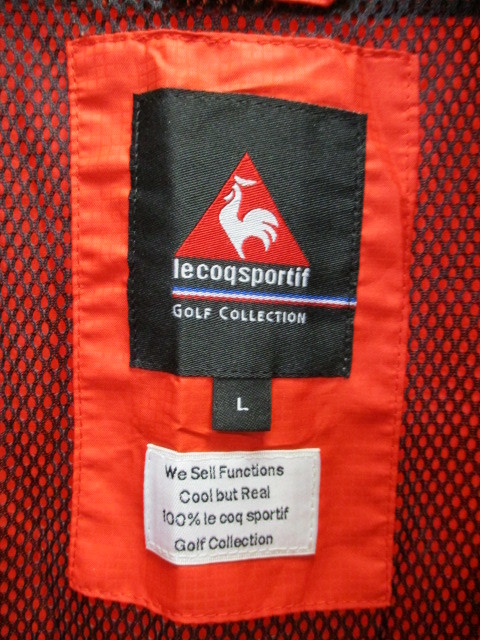 ルコックゴルフ　メンズナイロンジャンパー　メンズL　赤系　半袖可能　ウインドブレーカー　ゴルフジャケット ゴルフウエア ブルゾン10121_画像3
