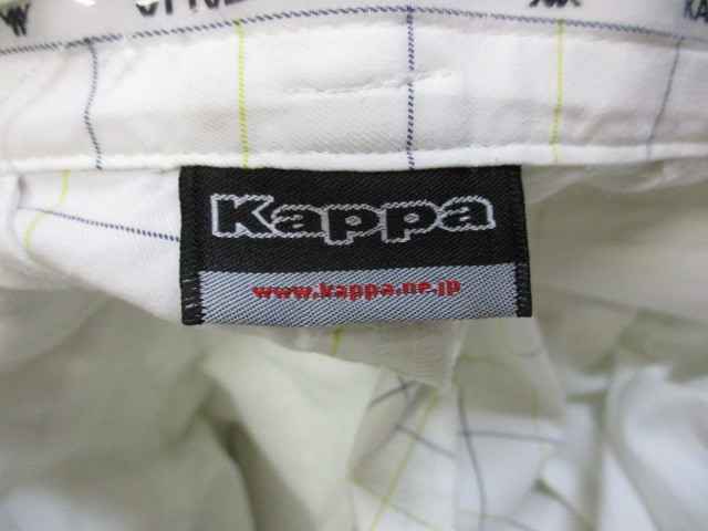 KAPPA　カッパ　メンズストレッチパンツ　メンズ85　白チェック柄パンツ　ゴルフウエア　ゴルフパンツ　スラックスパンツ　ズボン　10031_画像6