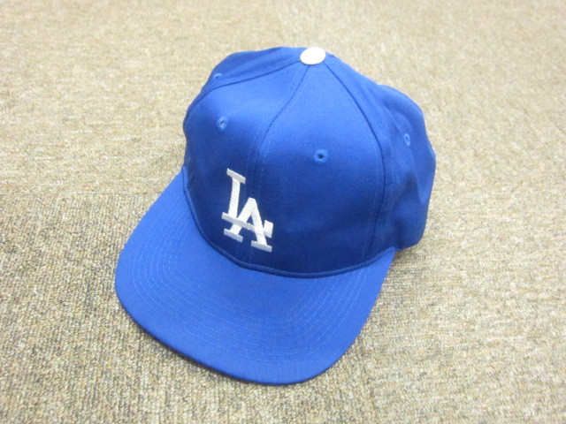 未使用　90s00sヴィンテージ　ロサンゼルス・ドジャース　キャップ　GROSS CAP　フリーサイズ　帽子　ロゴ刺繍ベースボールキャップ　10140
