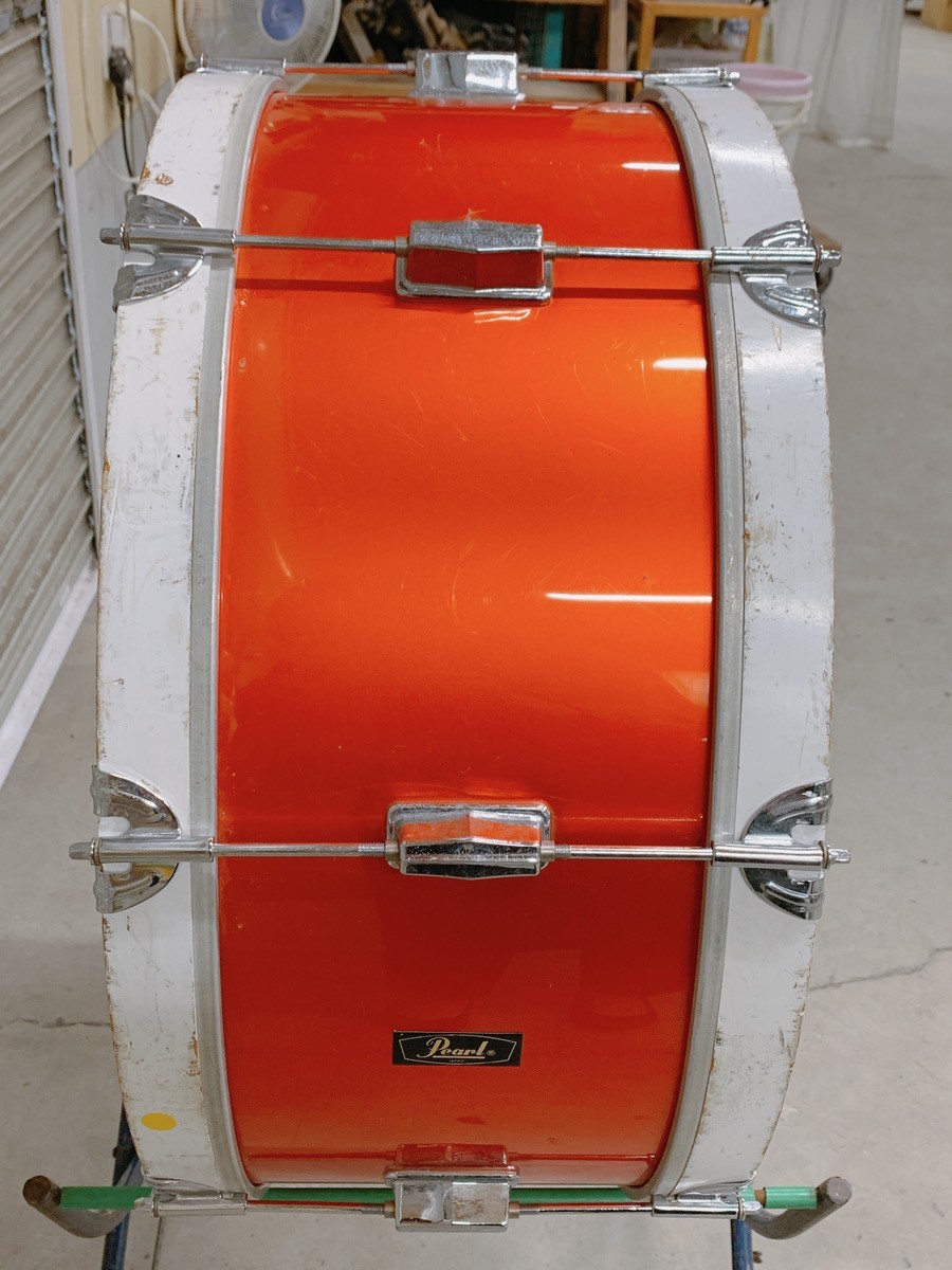 中古 Pearl パール 大太鼓 バスドラム 直径63cm 打楽器 太鼓 学校 音楽
