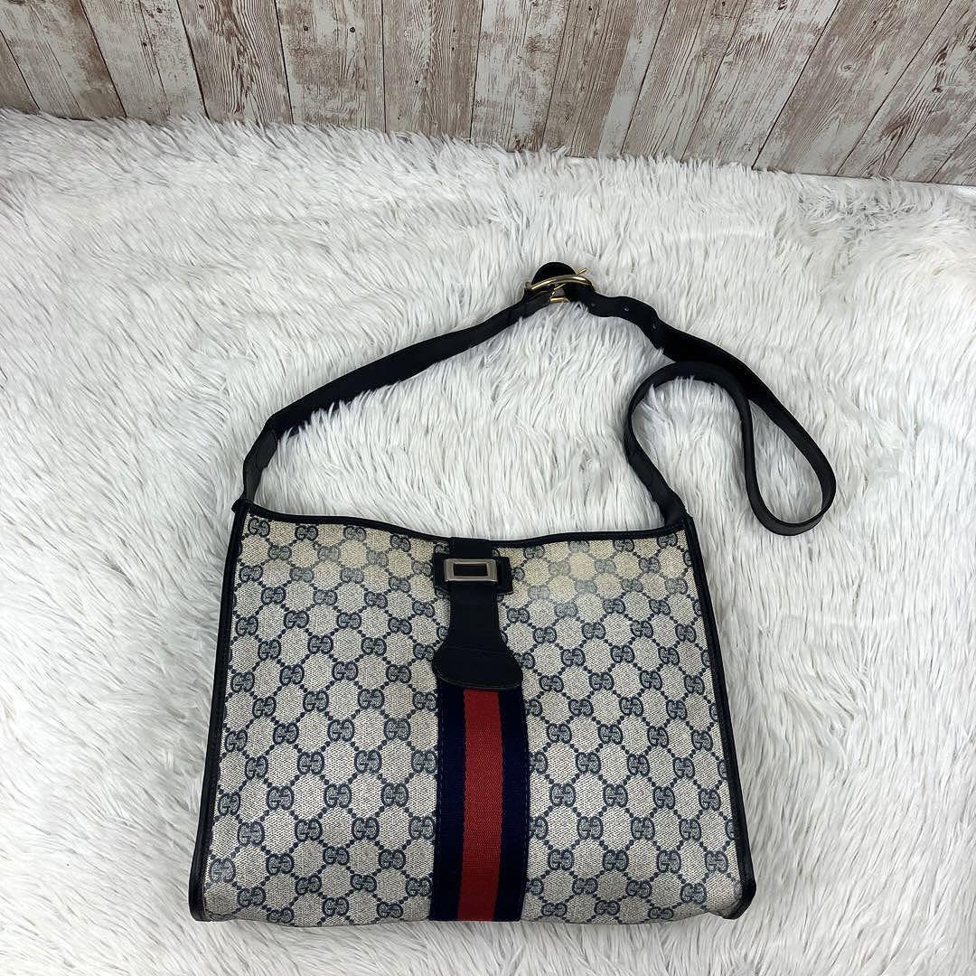 GUCCI グッチ オールドグッチ GG シェリーライン ショルダーバッグ PVC