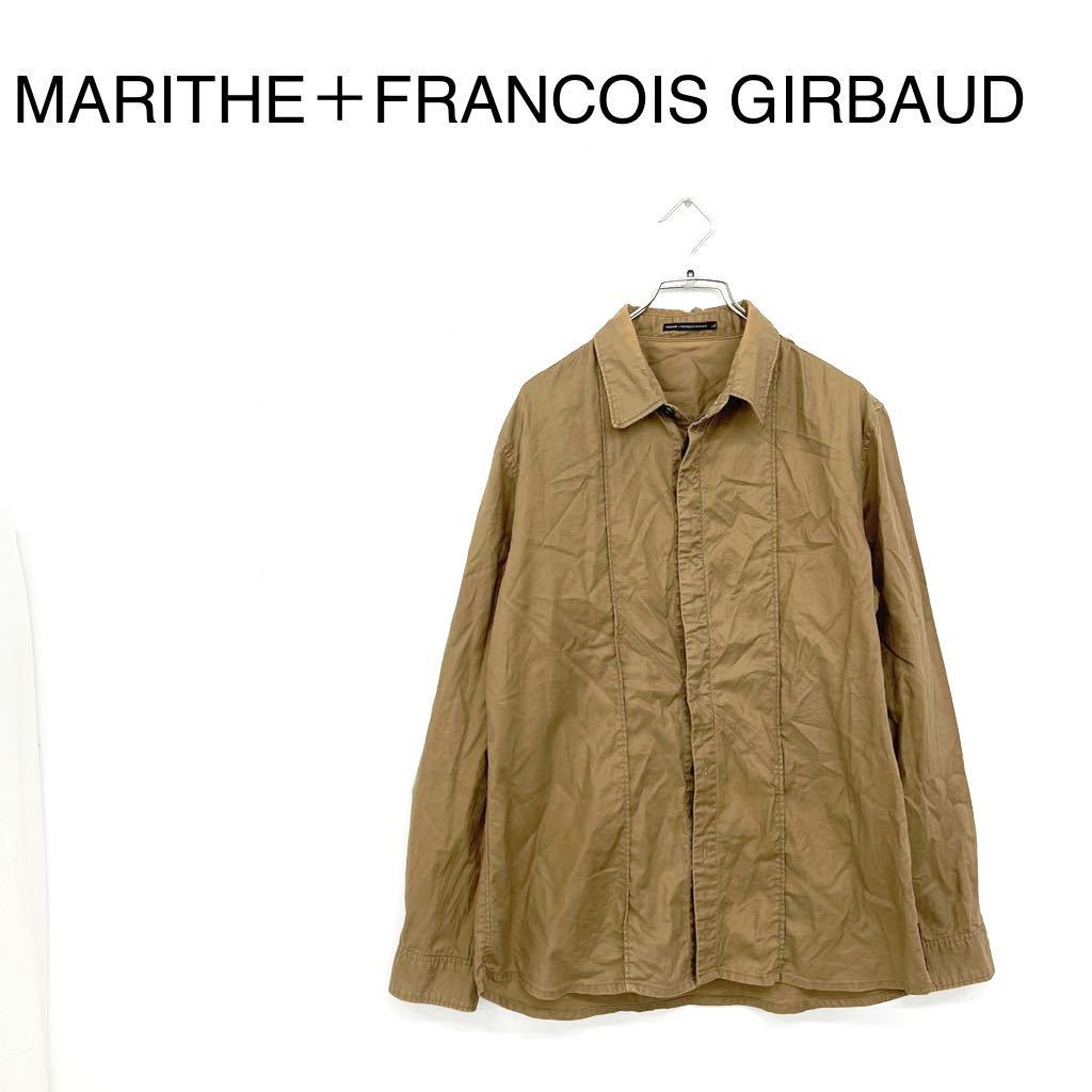 MARITHE＋FRANCOIS GIRBAUD マリテフランソワジルボー　長袖シャツ sizeL シャツジャケット 襟付き　　オシャレ　メンズ　【RF900】_画像1