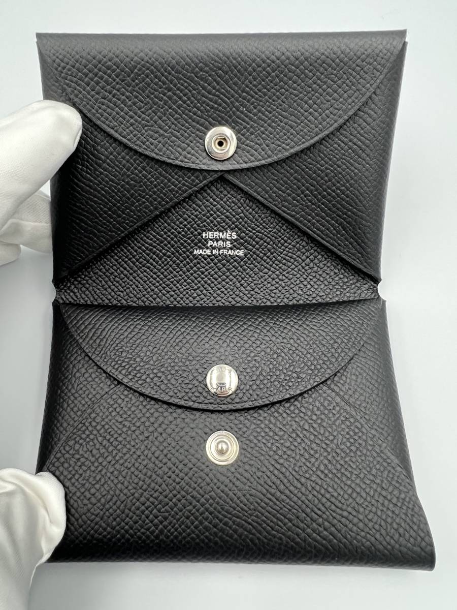 【新品】HERMES エルメス　カルヴィデュオ　ヴォーエプソン　ノワール　U刻印_画像2