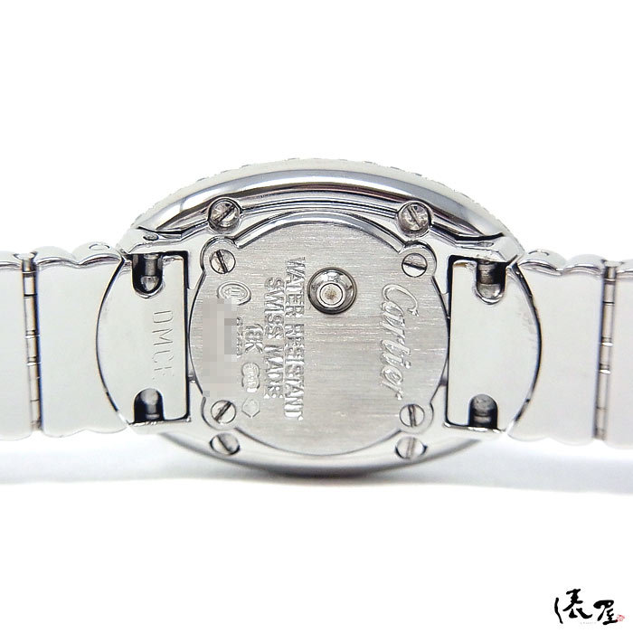 [ Cartier ] Mini Baignoire бриллиантовая оправа 750 K18WG превосходный товар женские наручные часы Cartier Baignoire. магазин 