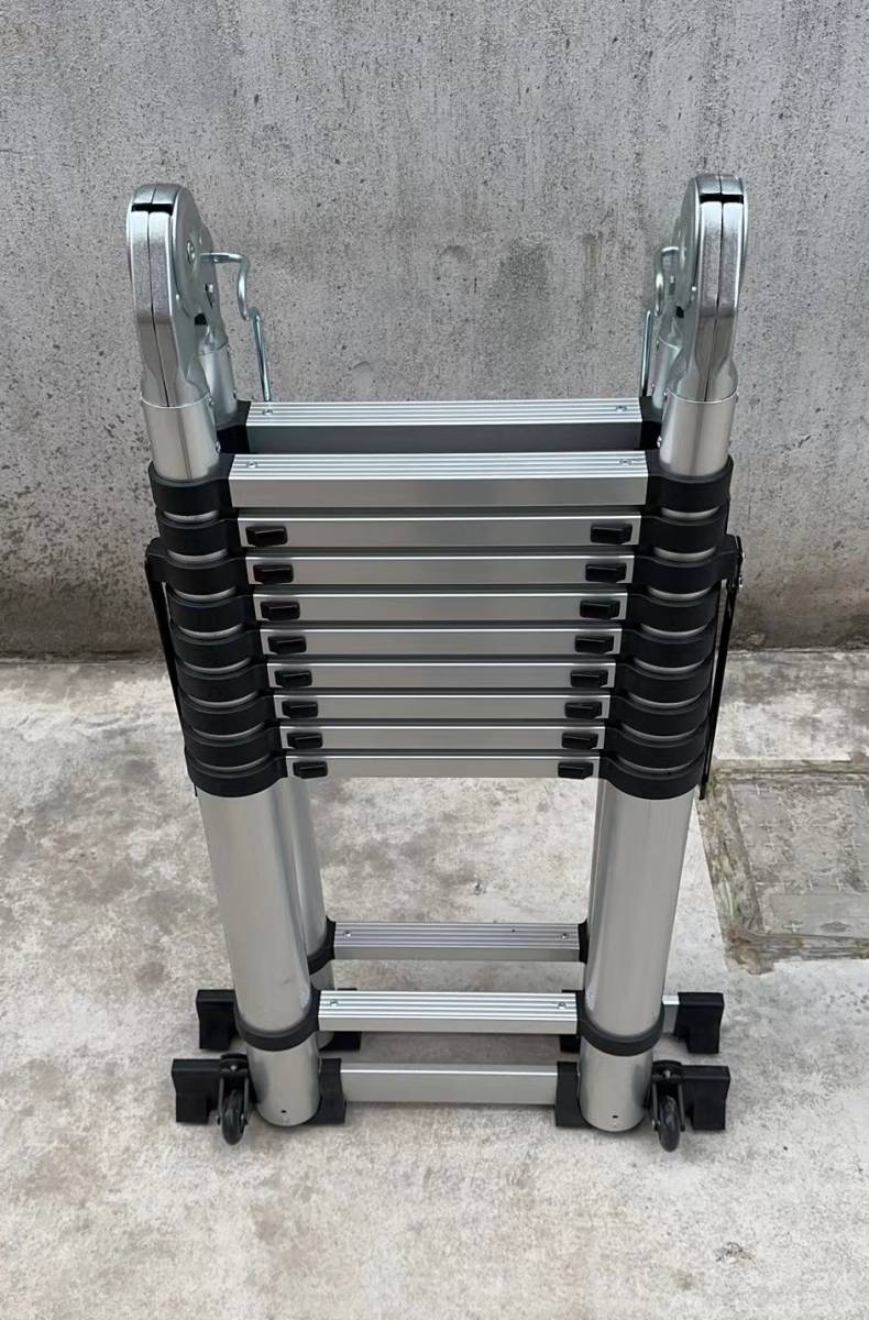 8.1m stepladder . ladder height adjustment high intensity aluminium compact flexible 