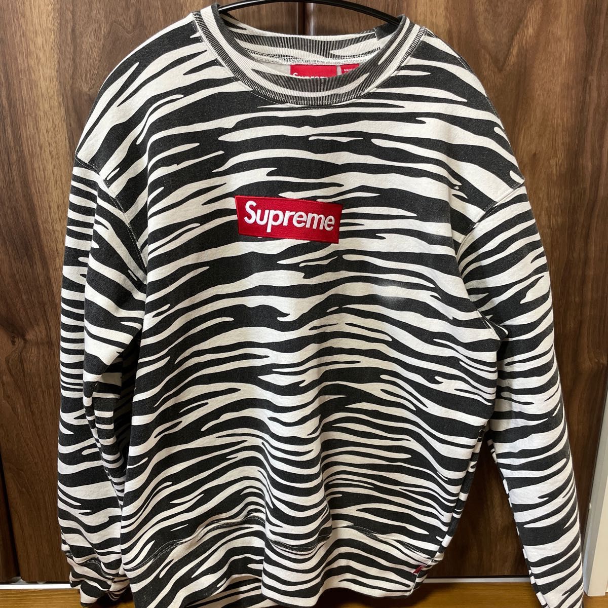 supreme Box Logo Crewneck Zebra ボックスロゴ　ゼブラ