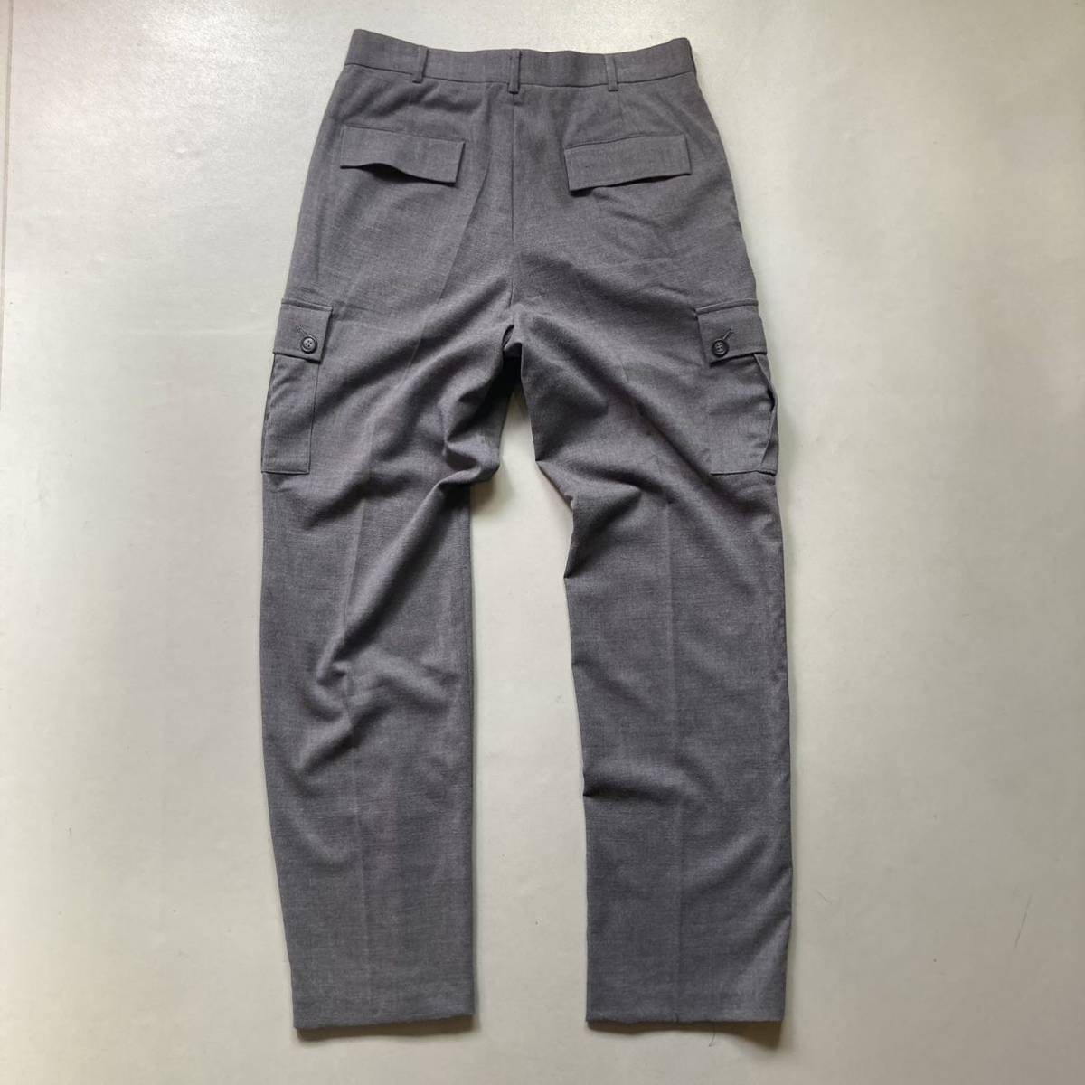 1278N/G/T cargo wool slacks カーゴポケット付き ウールスラックス