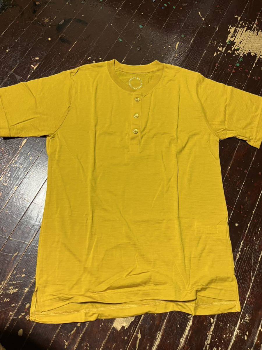 100% Merino Light Henley ヘンリーネックTシャツ 山と道　マスタード　半袖Tシャツ　Sサイズ　廃盤カラー　未使用　メリノウール　登山