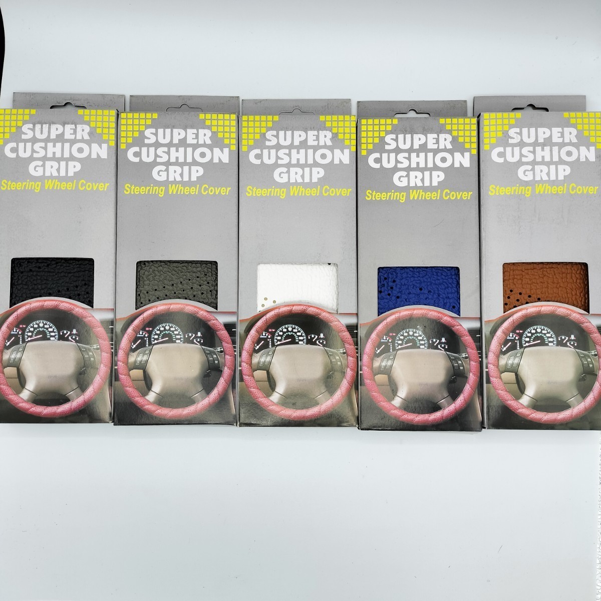 【グレー】SUPER CUSHION GRIP 4mm厚 スポーツグリップ ステアリングカバー ハンドルカバー 巻き付け パワーグリップ USDM 【匿名配送】2_画像6