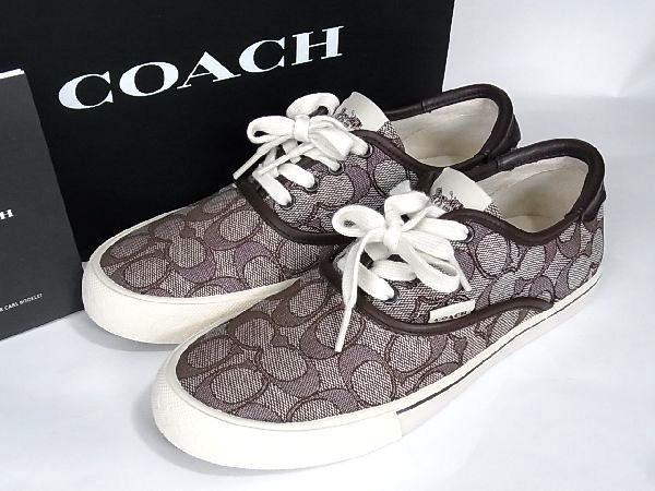 □新品□未使用□ COACH コーチシグネチャーキャンバス×レザー