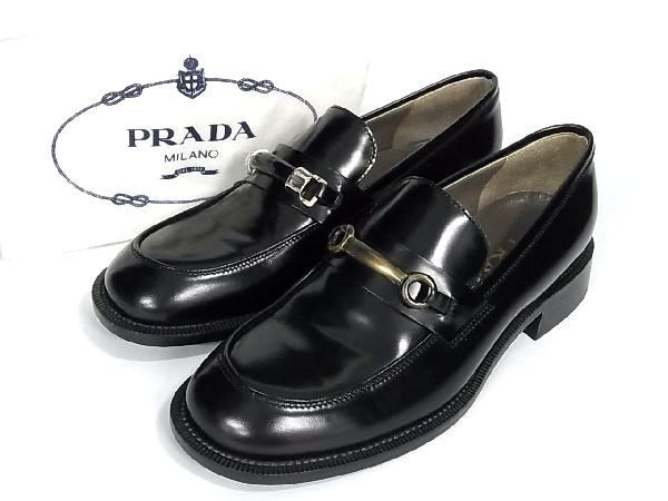 競売 □新品同様□ PRADA AR7680 ブラック系 レディース シューズ 靴