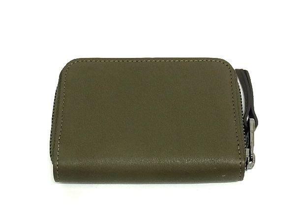 # new goods # unused # LONGCHAMP Long Champ leather card-case card inserting card-case khaki series BF3016