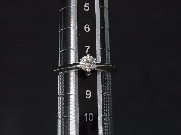 1円 ■新品同様■ TIFFANY＆Co ティファニー ソリテール プラチナ PT950 PLAT ダイヤモンド 0.24カラット 総重量2.17g リング 指輪 AM8242_画像3