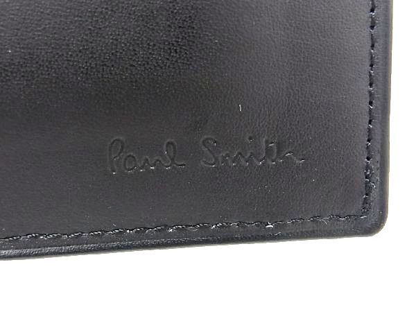 ■新品■未使用■ Paul Smith ポールスミス レザー カードケース パスケース カード入れ 名刺入れ メンズ ブラック系 BE5815_画像4