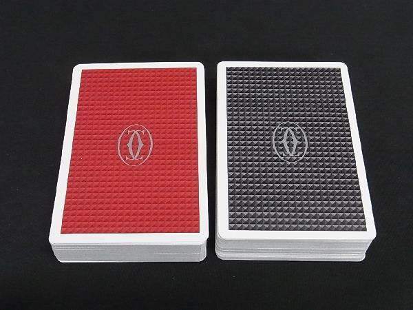 ■新品■未使用■ Cartier カルティエ マストライン トランプ カードゲーム テーブルゲーム レッド系×ブラック系 AQ7364_画像2