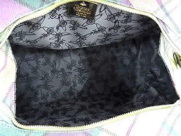 1円 ■極美品■ Vivienne Westwood ヴィヴィアンウエストウッド オーブ PVC トートバッグ ハンドバッグ レディース マルチカラー AR9344_画像5