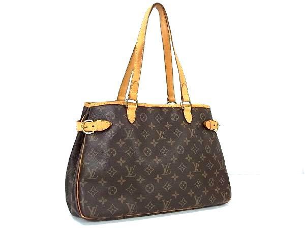 1円 LOUIS VUITTON ルイヴィトン M51154 モノグラム バティニョール オリゾンタル トートバッグ ショルダー 肩掛け ブラウン系 AR9520_画像1