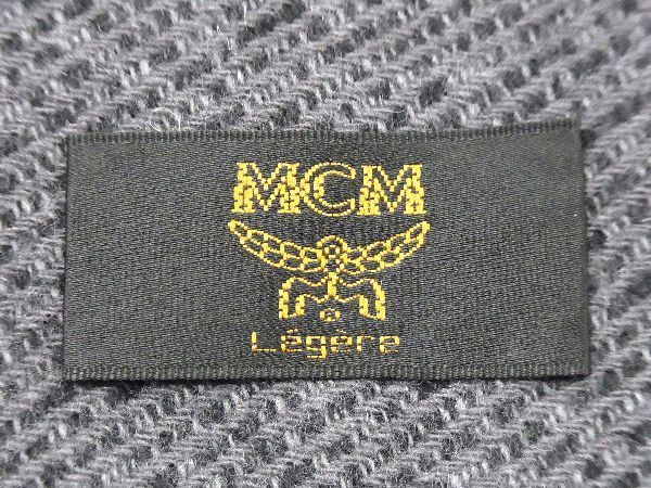 1円 ■新品■未使用■ MCM エムシーエム ウール100% マフラー ストール 防寒具 メンズ グレー系 AP9250_画像4