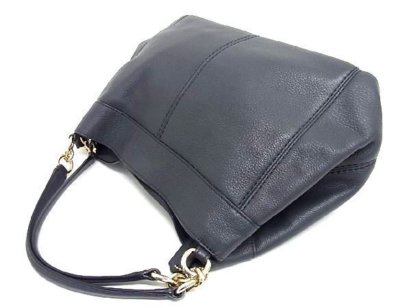 1円 ■美品■ COACH コーチ F23537 レザー トートバッグ ショルダーバッグ ハンドバッグ レディース ブラック系 BG3155_画像3