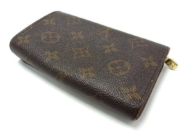 1円 LOUIS VUITTON ルイヴィトン M61736 モノグラム ポルトフォイユ トレゾール 二つ折り 財布 ウォレット ブラウン系 AQ8966_画像2