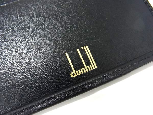 ■美品■ dunhill ダンヒル レザー 二つ折り 長財布 ウォレット 札入れ カード入れ メンズ ブラック系 DD4518_画像5