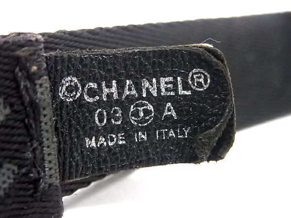 1円 CHANEL シャネル スポーツライン 03A ナイロン ネックストラップ 携帯ストラップ 方位磁石 コンパス アクセサリー ブラック系 AQ9219_画像5