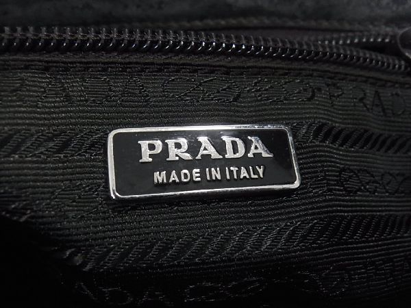 1円 PRADA プラダ ハラコ×レザー ゼブラ柄 ハンドバッグ ショルダーバッグ 肩掛け レディース アイボリー系×ブラウン系 BG4487_画像6