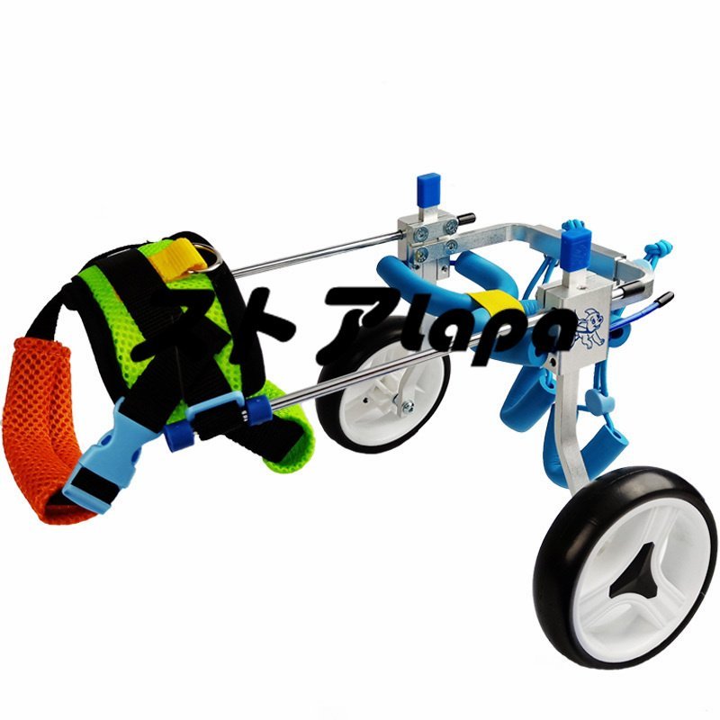 小型犬 犬用 車椅子 後脚サポート 2輪歩行器 車イス サイズ選択可 ペット用車イス リハビリ用 歩行補助 補助輪 調節可能 アルミ製 XS q618