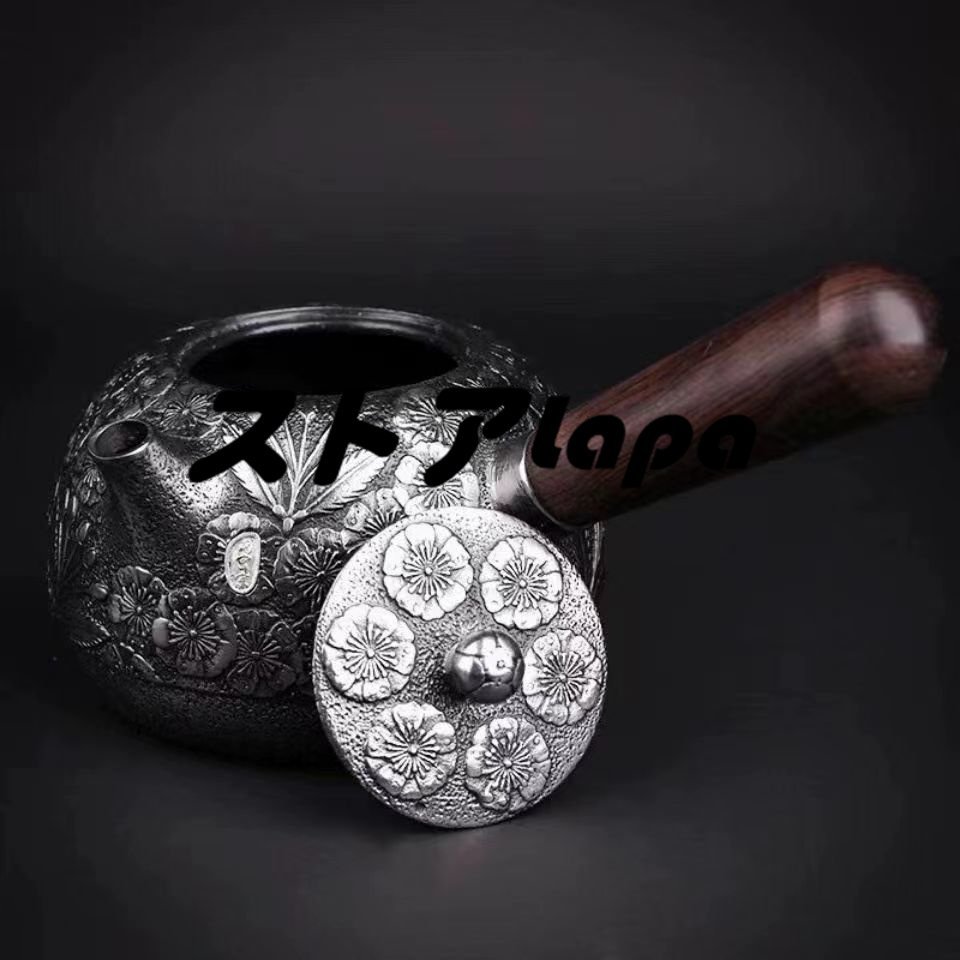 高品質 砂鉄 鉄壺 コーティングなし 手作り鉄 やかんを沸かす お茶の道具 600ML q1006_画像1