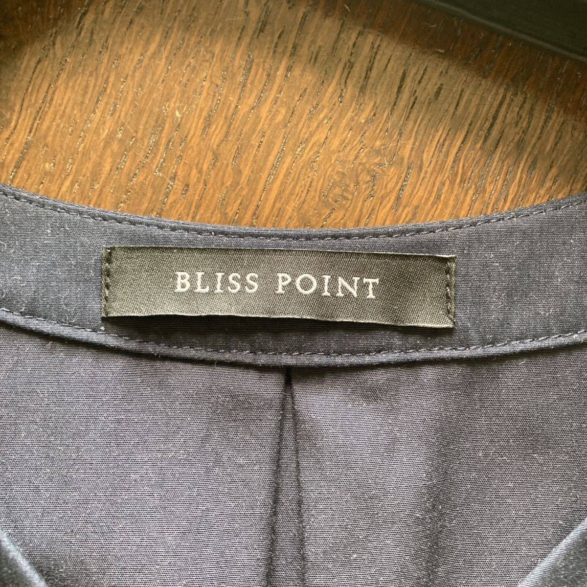 BLISS POINT ネイビー　リボンベルト　長袖 ワンピース　サイズ　L_画像3