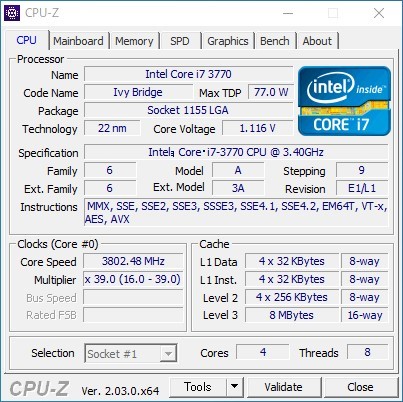 Intel Core i7-3770 動作確認済 ④_画像3
