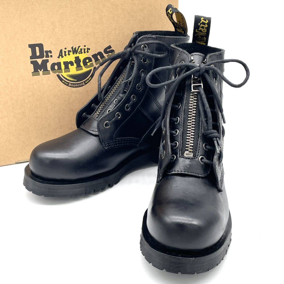 1円 展示品 Dr.Martens ドクターマーチン WINSTON 8ホールブーツ ジップ ミリタリー 靴 UK6 25cm 13492002