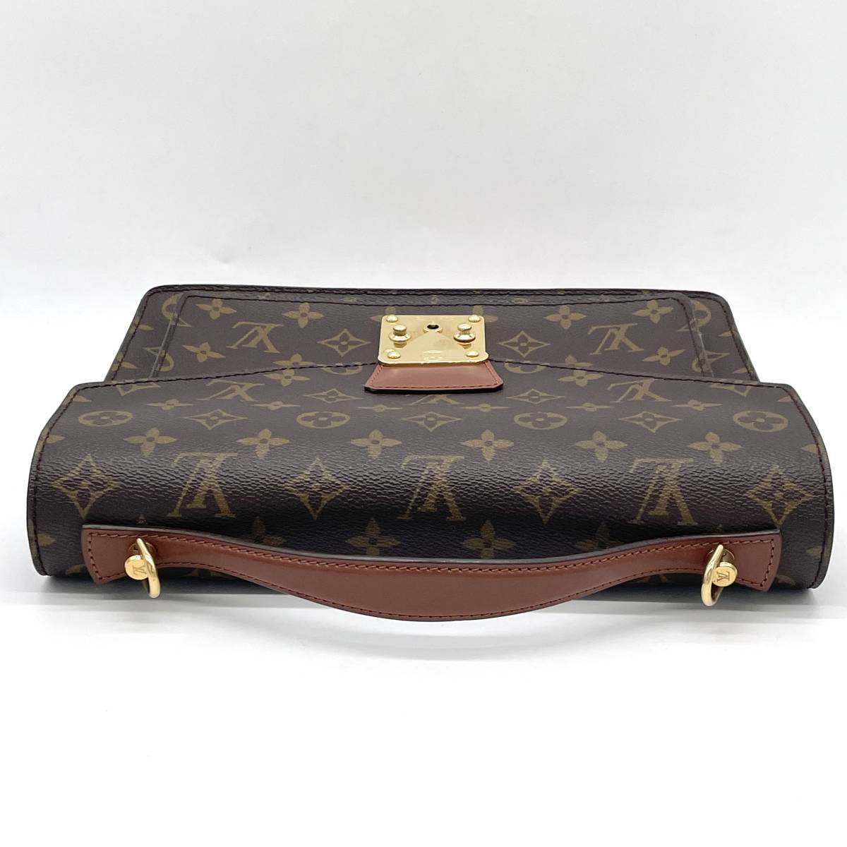 1円 極美品 LOUIS VUITTON ルイヴィトン モノグラム モンソー 2way ハンドバッグ ショルダー レディース メンズ M51185_画像6