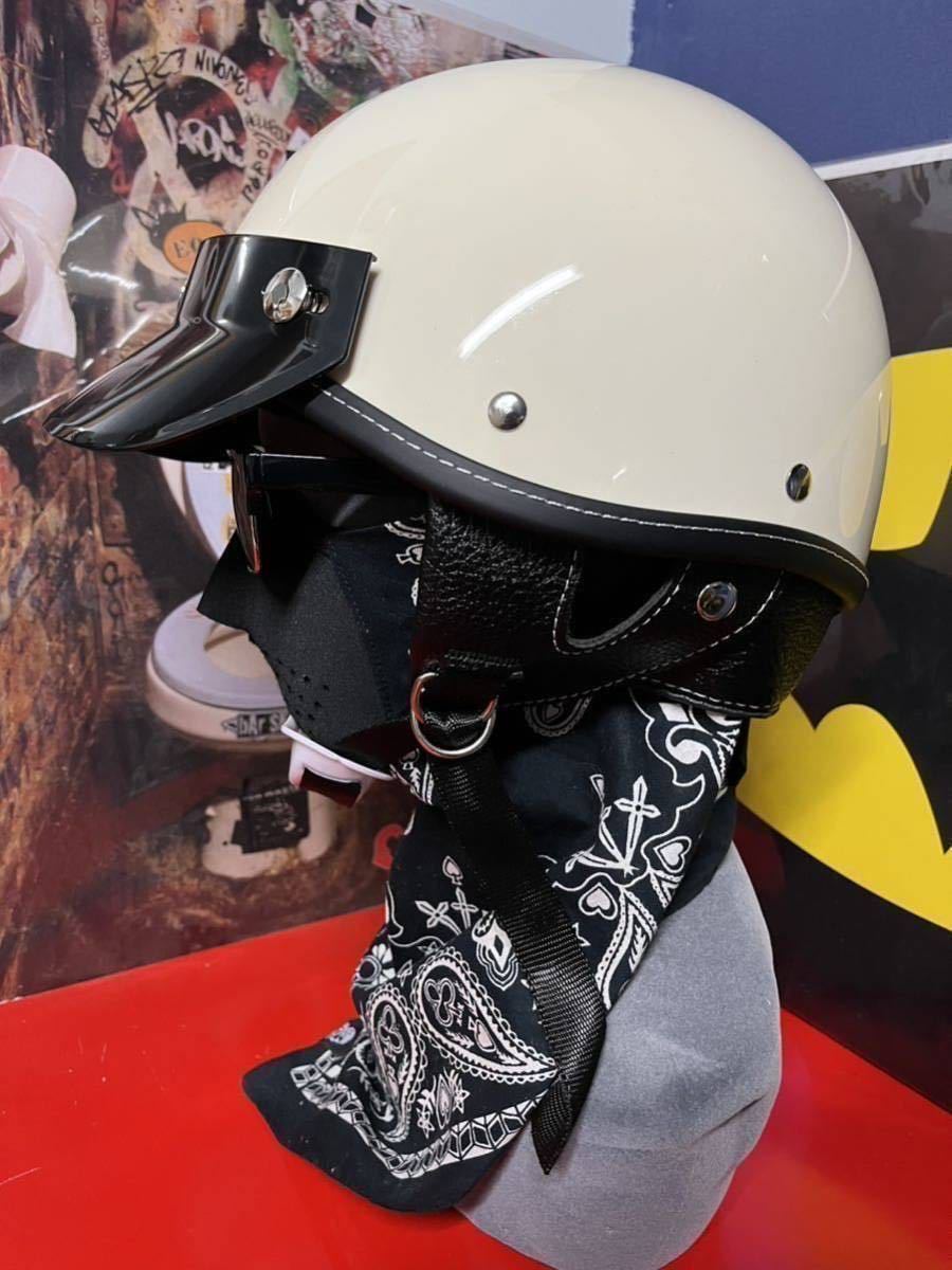 ショーティー ハーフヘルメット XL 白 ハーレー アメリカン ショーティー ハーフヘルメット XL 白 ハーレー アメリカン