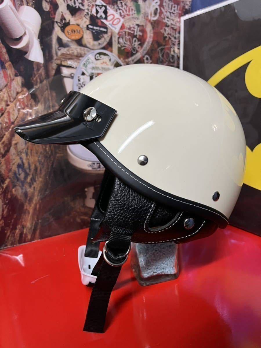 ショーティー ハーフヘルメット XL 白 ハーレー アメリカン ショーティー ハーフヘルメット XL 白 ハーレー アメリカン