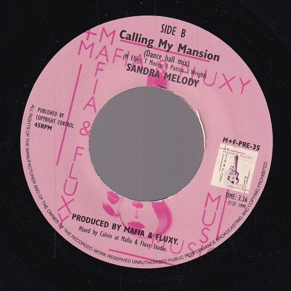 Sandra Melody - Calling My Mansion (R&B Mix) / Calling My Mansion (Reggae Mix) CA504_画像1