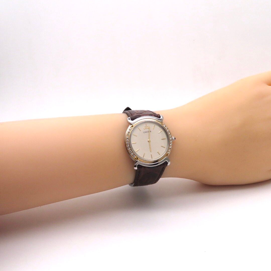SEIKO】セイコー 時計 'リネアクルバ' ダイヤモンドベゼル コンビ