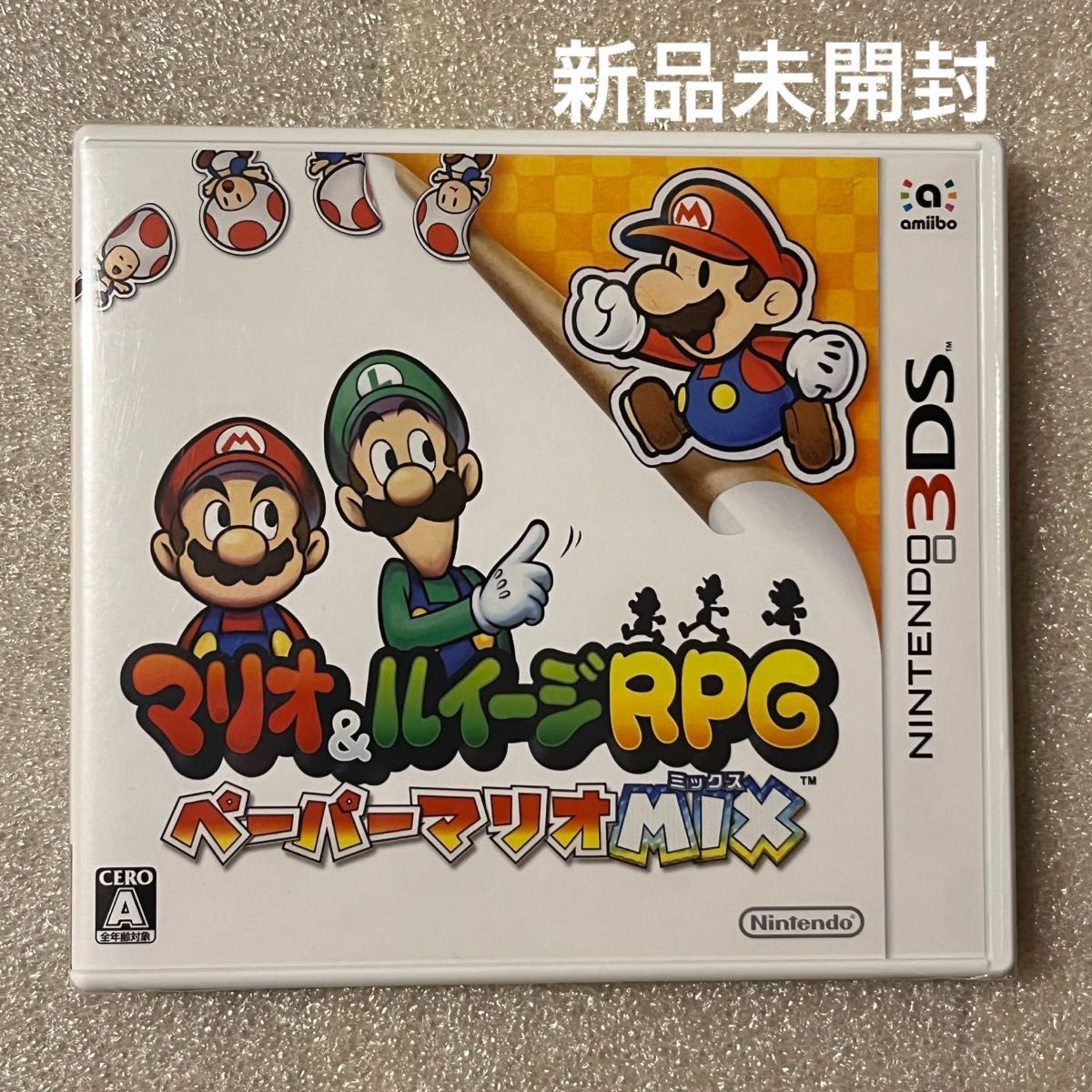 新品未開封 マリオ&ルイージ RPG ペーパーマリオMIX 3DS