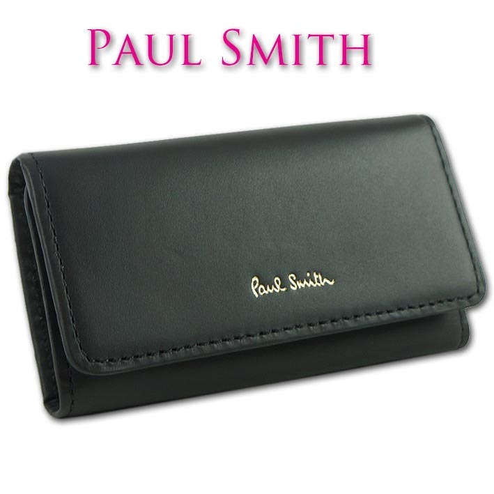 ポールスミス Paul Smith 牛革 クラシックレザー キーケース レディース ブラック 黒 新品 正規品