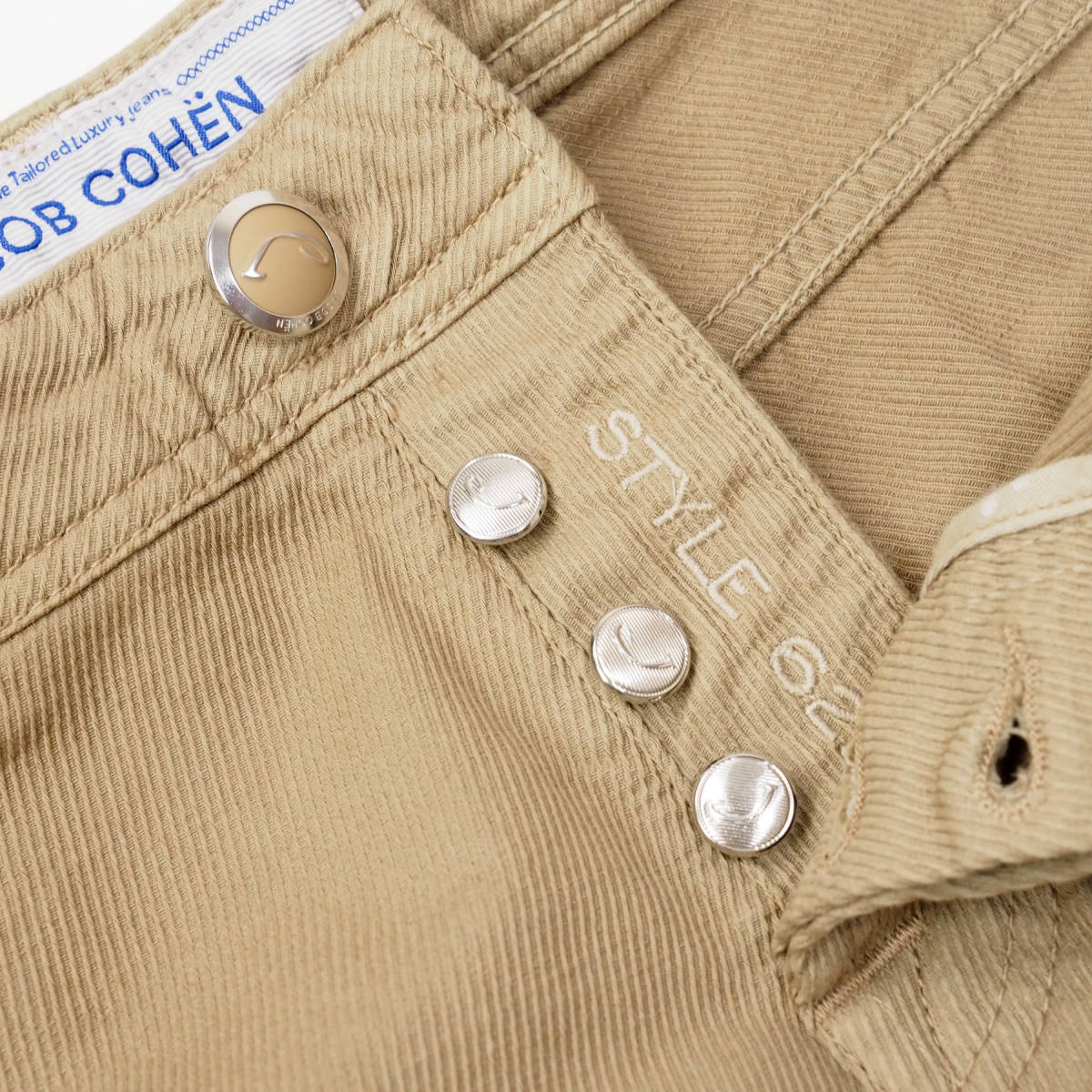 新品正規品 JACOB COHEN ヤコブ コーエン J622 COMFORT メンズ コットン ストレッチ カラー パンツ サンド W34_画像6