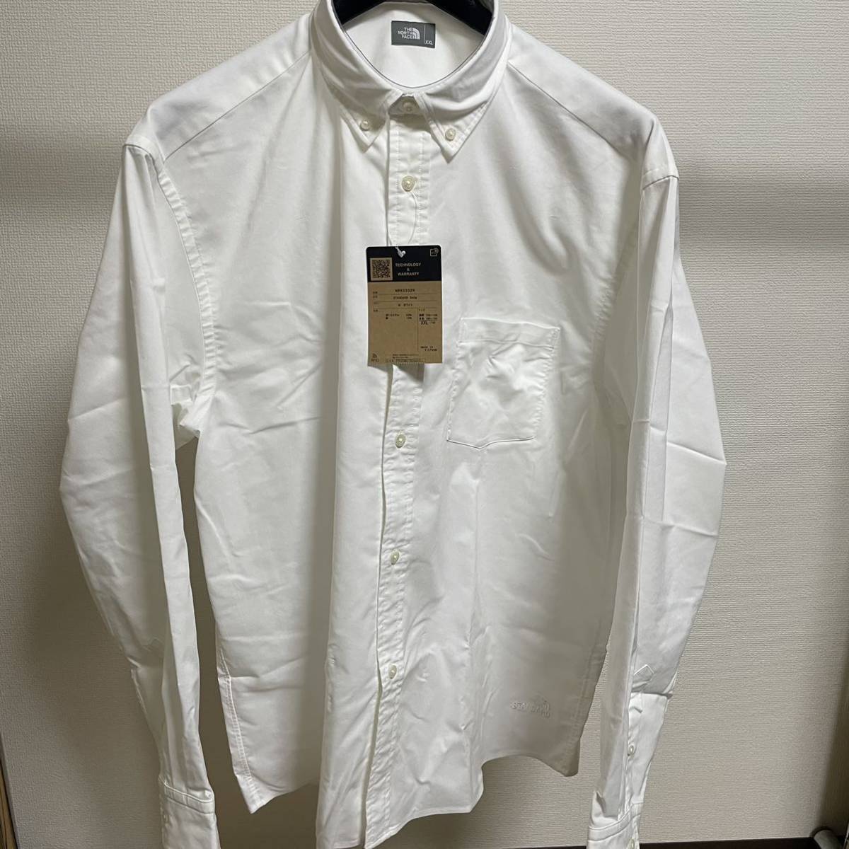 ノースフェイス スタンダード限定 シャツ【XXLサイズ】STANDARD SHIRT ホワイト【NR62332R】ボタンダウンシャツ 直営店限定【新品未着用】_画像2