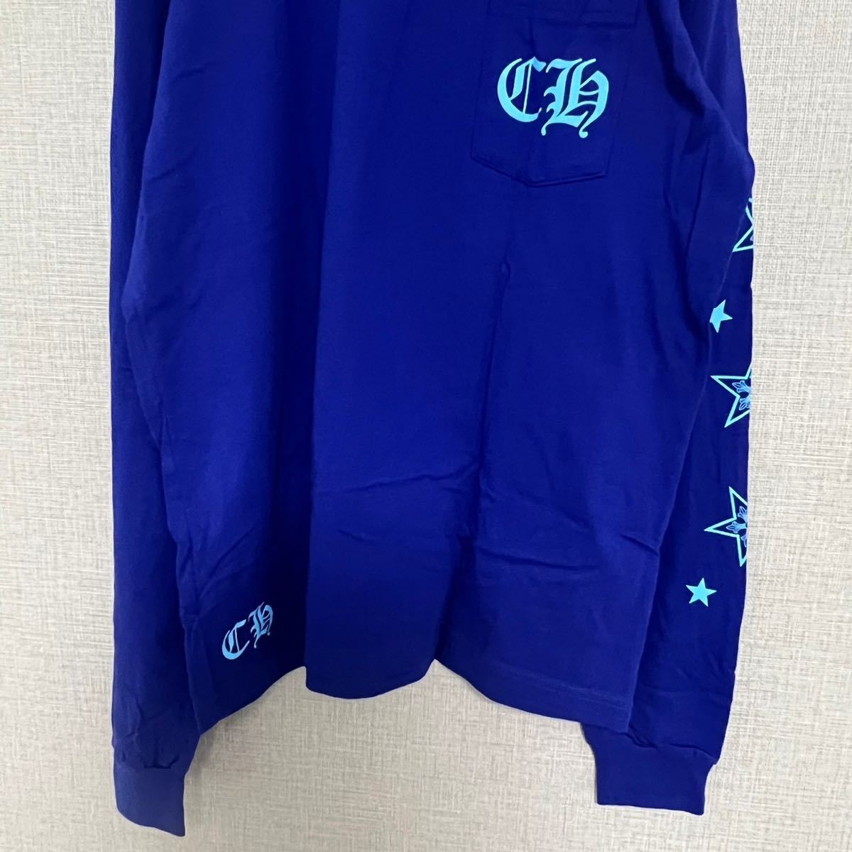 未使用新品 クロムハーツ 長袖Tシャツ トップス ブルー XL 約13万円-