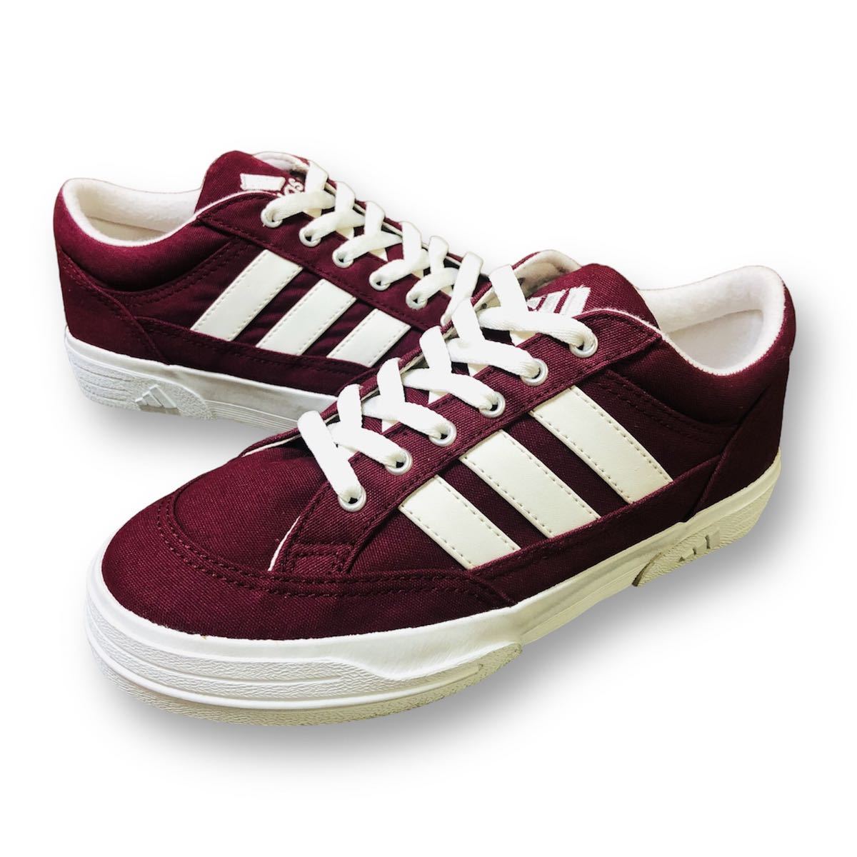 2005年製 05年製　00s 未使用　adidas アディダス　SKATE SHOSE スケボーシューズ　スケシュー　バーガンディ 23.5cm_画像1