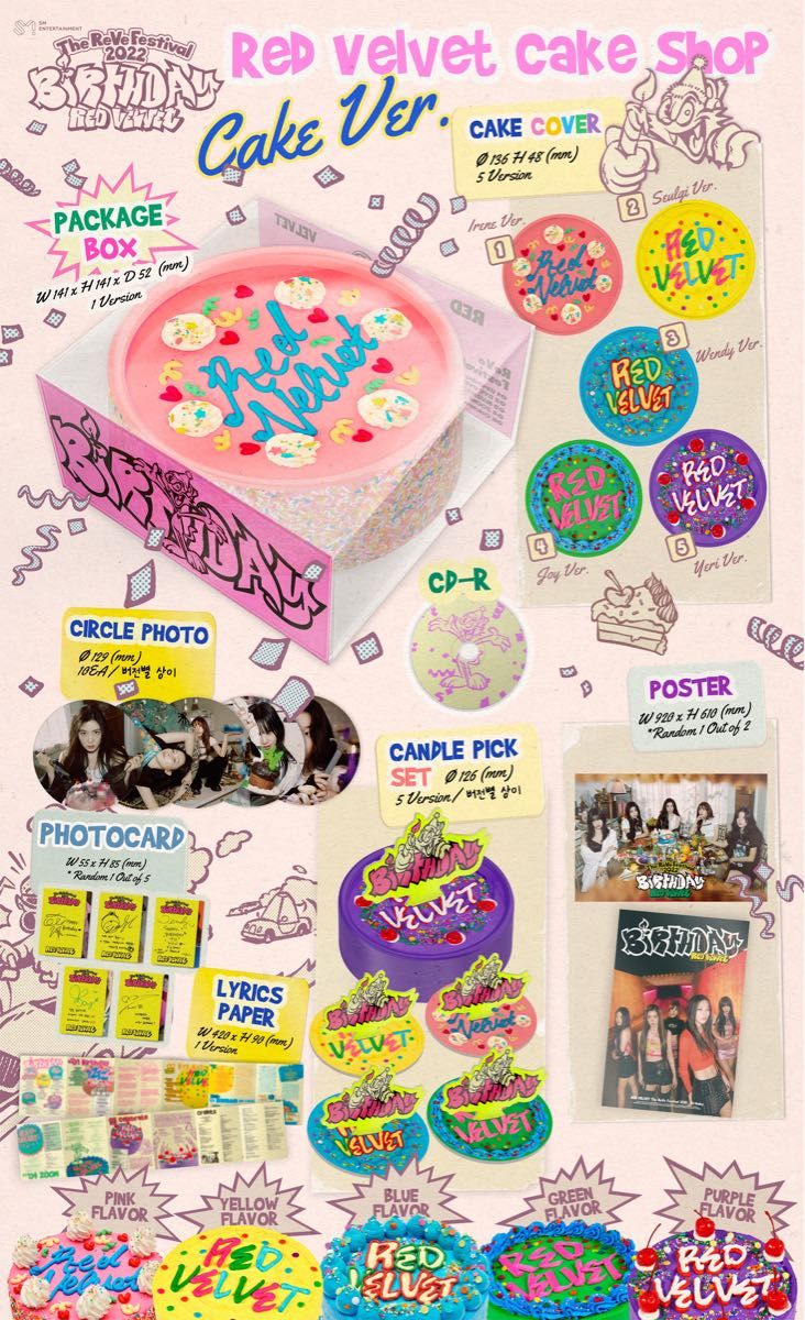 Red velvet birthday cake ver 新品未開封 アルバム トレカ Red velvet birthday cake ver 新品未開封 アルバム トレカ