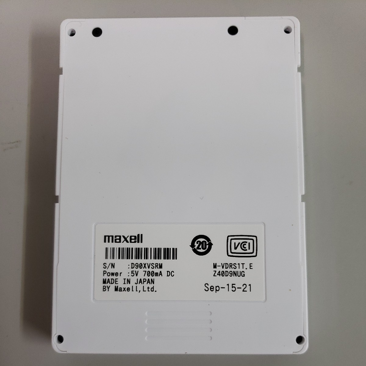 510y1108☆マクセル iVDR-S規格対応リムーバブル・ハードディスク 1.0