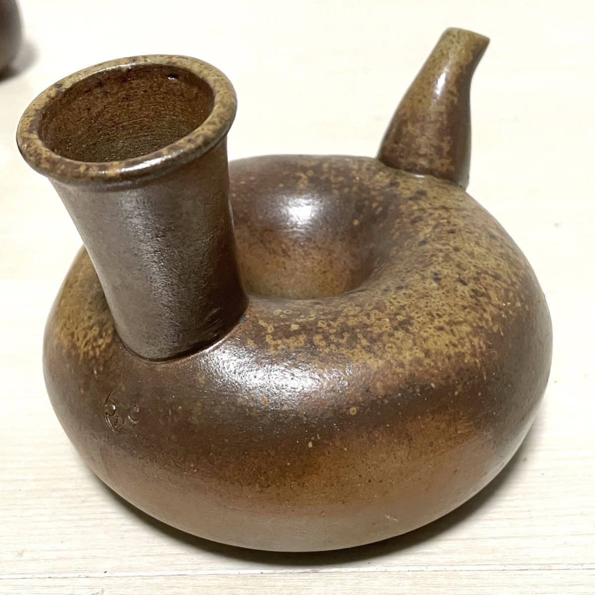 備前焼 陶弘 金重 酒器 徳利 ぐい呑 セット (r579)_画像9