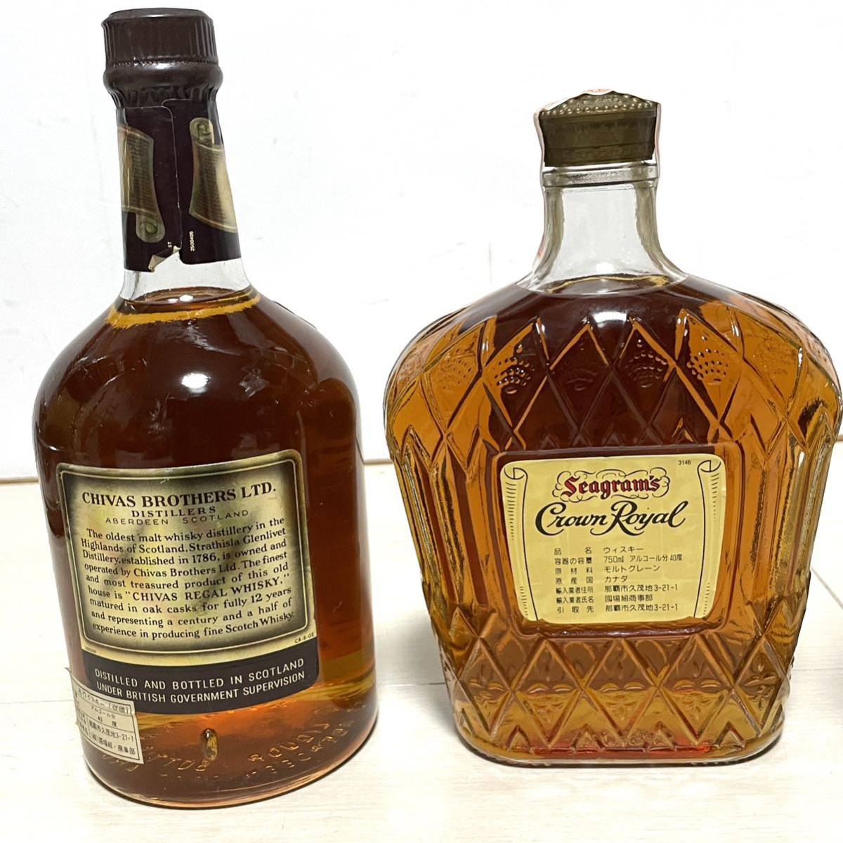 未開栓 ウイスキー 4本まとめて CHIVAS REGAL 12年/ Grant's デラックス 12年/ Crown Royal / ROBERT BROWN 古酒 (r581)_画像3