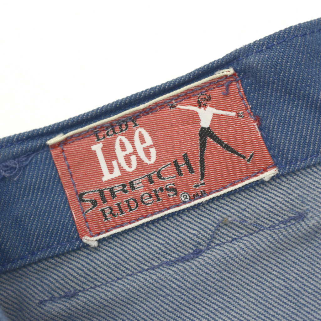 レア 70s usa vintage Lee Lady Stretch Riders ブーツカット パンツ size.30×29相当 スタプレ Leens _画像6