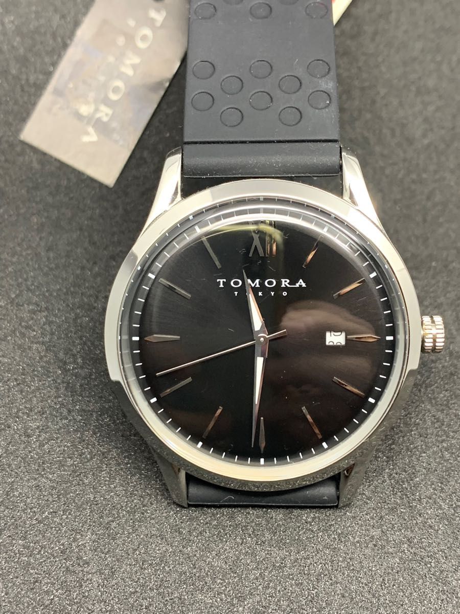 期間限定値引き【新品 未使用】TOMORA TOKYO T-1605-SBK 腕時計 日本製 メンズ 電池交換 腕時計 クォーツ